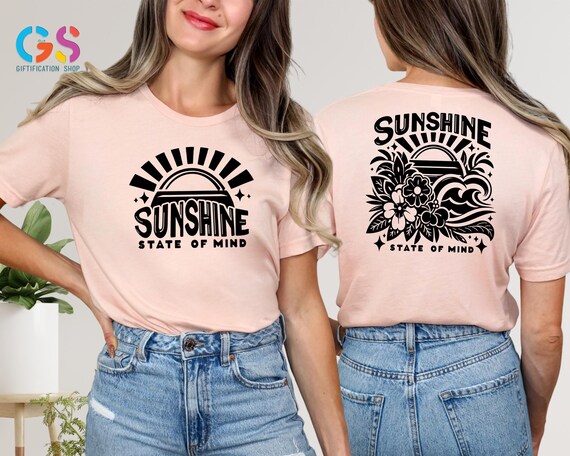 Sunshine State Of Mind T-Shirt, Cute Summer Shirt, Popular Summer Shirt, Sunshine Shirt, Preppy Beach Shirt, Summer Vacation Shirt, Trip Tee
