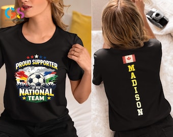 Camiseta de aficionado al fútbol de EE. UU., sudadera para amantes del fútbol de Canadá y México, regalo deportivo, orgulloso seguidor de la selección nacional.