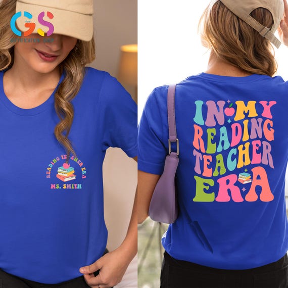 Custom Name Reading Teacher Shirt, In My Reading Teacher Era Shirt, Reading Teacher Era Shirt, New Teacher Shirt, Teacher Gift, Reader Shirt