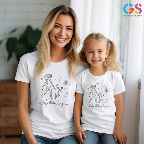 Happy Mothers Day Shirt, Mothers Day Line Art Shirt, Mom and Me Shirt, Best Mom Ever Shirt, Mom Gift from Kids, New Mom Shirt, Mama Shirt