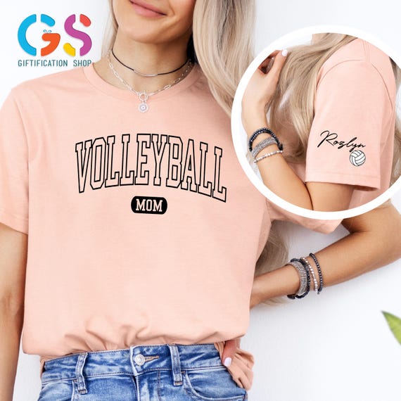 Personalized Volleyball Mom T Shirt,  Customized Mama Gifts, Volleyball Mama Tee, Custom Name Shirt