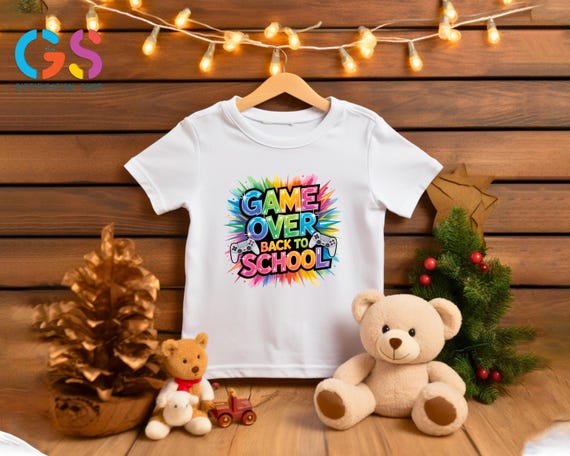 Game Over Back To School Shirt, First Day of School Shirt, End of Summer Shirt, Funny Student Shirt, Kindergarten Shirt, Pre School Shirt