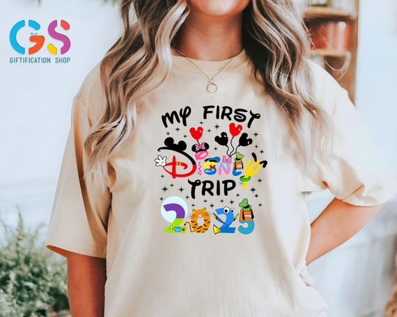 My First Disney Trip 2025 Shirt, Disneyland Family Shirt, First Disneyworld Trip, Family Matching Outfits, Disney Tee, Family Vacation Shirt