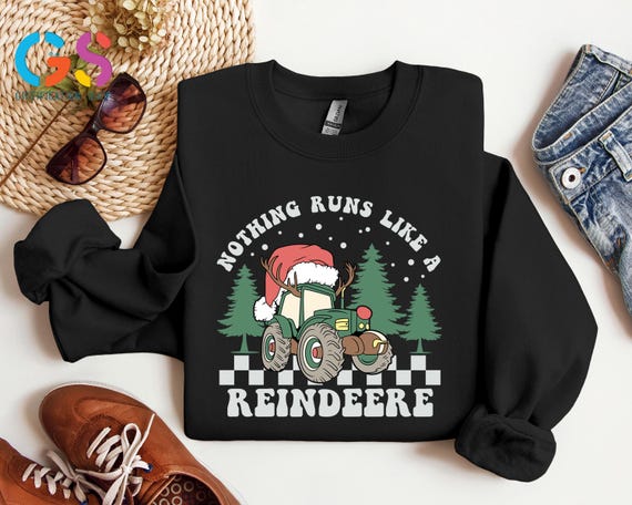 Nothing Runs Like A Boy Sweatshirt, Christmas Tractor Sweater, Toddler Merry Country Apparel, Farmer Kid Clothing
