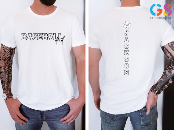 Custom Baseball Dad Shirt, Personalized Baseball Dad Shirt, Baseball Shirt, Fathers Day Shirt, Baseball Team Tee, Game Day Tee,Baseball Gift
