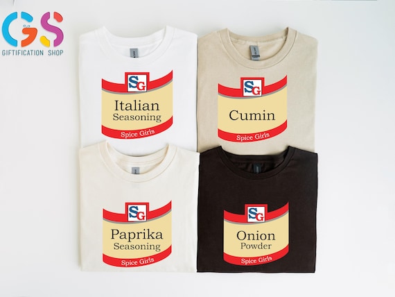 Spice Girl Thanksgiving Costume T-shirt, Matching Condiment Tee, Thankful Group Shirt, Food Seasoning Clothes