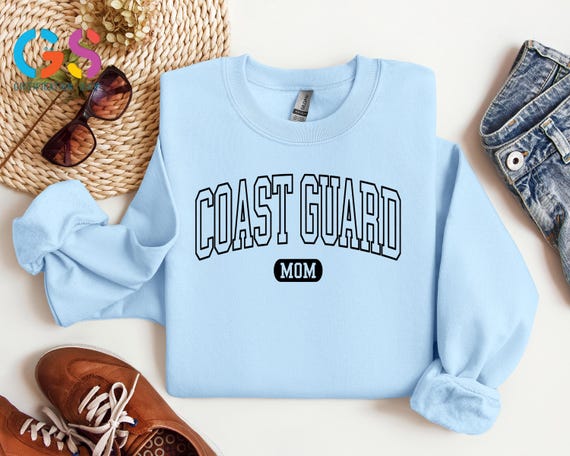 Coast Guard Mom Sweatshirt, Military Proud Mama Sweater, Army Force Graduation Gift, American Patriotic Clothing