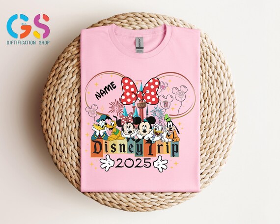Disneyland Trip 2025 Shirt, Custom Disneyworld Shirt, Family Disneyworld, Disneyland Shirt Family, Name Shirt for Kids, Gift for Family