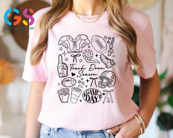 Tis The Season T-shirt, Game Day Football Shirt, Girly Sports Fan Tee, Football Player Gift, Football Mama Gift