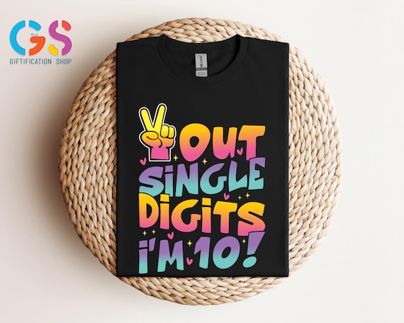 10th Birthday Boy Shirt, Peace Out Single Digits, Kids Birthday Shirt,Peace Out Single Digits I'm 10 Shirt, Ten Birthday Shirt,Birthday Gift