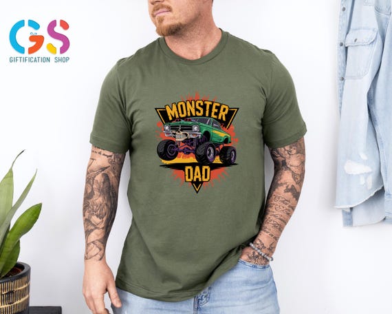 Monster Dad Shirt, Fathers Day Shirt, Father’s Day Gift, Best Dad Ever Shirt, Monster Lover Shirt, Trucks Shirt, Dad Life Shirt, Dad Shirt