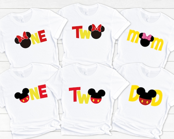First Birthday Shirt, Second Birthday Shirt, Mickey Mouse Birthday Shirt, Minnie Mouse Birthday Shirt, Birthday Family Matching Tee