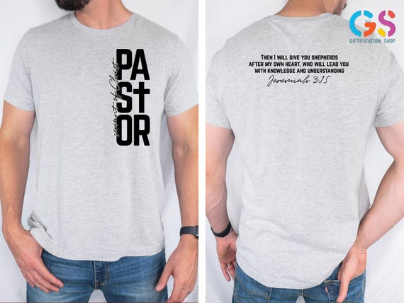 Christian Man Shirt, Pastor Jeremiah 3:15, Bible Verse Tee, Christian Cross Shirt, Church Gift for Man, Jesus Lover Shirt, Religious Shirt