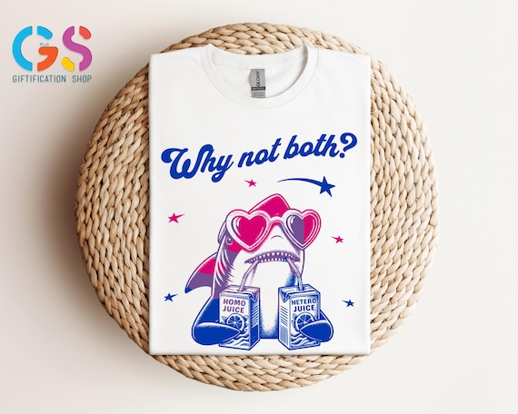 Bisexual Pride Shirt, Pride Fish Shirt, Bisexual Person Shirt, Retro Pride Gift, Why not Both Shirt, Lgbt Shirt, Social Justice Shirt