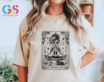 The Spiritual Bitch Shirt, Funny Spiritual TShirt, Meditation T-Shirt, Yoga Shirt, Meditation Clothing, Yoga Apparel, Funny Yoga Outfit