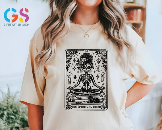 The Spiritual Bitch Shirt, Funny Spiritual TShirt, Meditation T-Shirt, Yoga Shirt, Meditation Clothing, Yoga Apparel, Funny Yoga Outfit