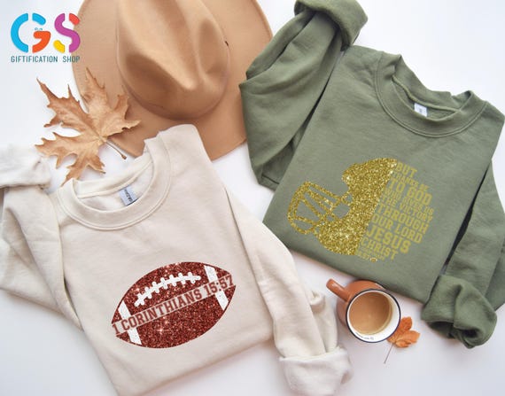 Jesus & Football Mom Sweatshirt, Faith Religious Sweater, Game Day Lover Pullover, Christian Player Gift, Sport Fan Top