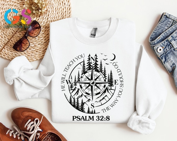 God Guides Christian Sweatshirt, Bible Verse Sweater, Jesus Lover Sweatshirt, Faith Based Sweatshirt, Christian Group Hoodie, Religious Gift
