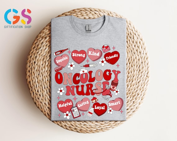 Oncology Nurse Valentine T-Shirt, Nurse Shirt, Nurse Valentine Shirt, Oncology Squad Tees, Valentine Gift For Nurse, Heart Collage Shirt