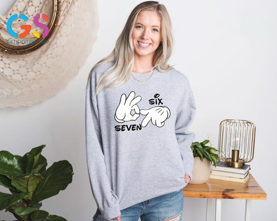Disney Hand Six Seven Sweatshirt, Movie Character 67 Hoodie, Viral Tenager Sweater, Gen Z Alpha Meme Clothing