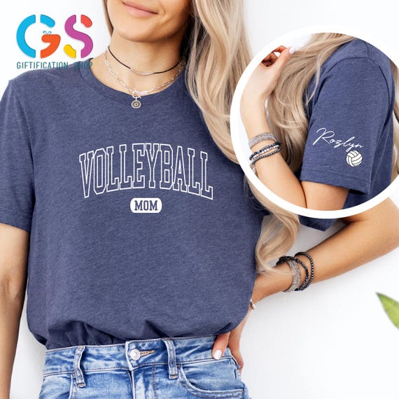 Personalized Volleyball Mom T Shirt, Custom Mama Gift, Tee