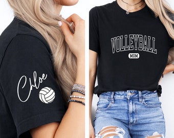 Personalized Volleyball Mom T Shirt, Custom Volleyball Mom Shirt, Customized Volleyball Mom Gifts, Volleyball Mama Tee, Volleyball Mom Shirt