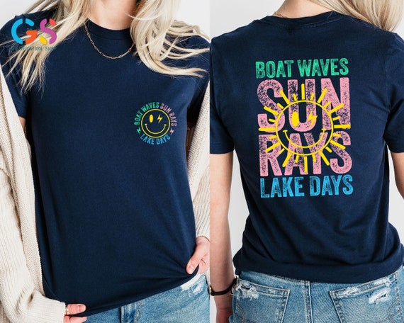 Boat Waves Sun Rays Lake Days TShirt, Lake Life Shirt, Boat Shirt, Summer Shirt, Adventure Shirt, Summer Life Shirt, Camping Shirt
