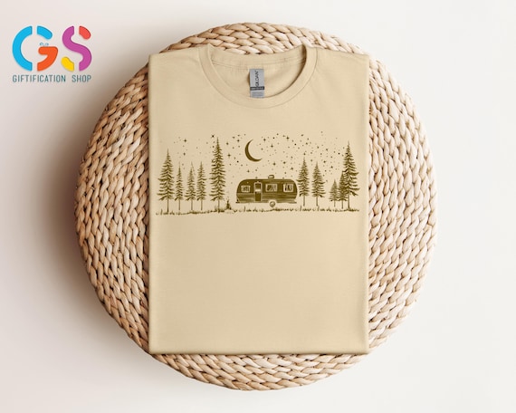 Funny Camping Life Tshirt, Retro Camper Shirt, Camping Under Stars Shirt, Nature Shirt, Adventure Shirt,  Wilderness Shirt, Vacation Shirt