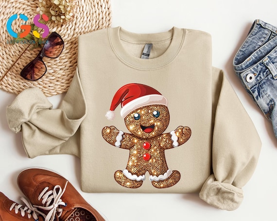 Christmas Gingerbread Man Sweater, Santa Gingerbread Sweatshirt, Funny Holiday Hoodie, Gingerbread Sweater, Cute Christmas Gift, Xmas Gifts