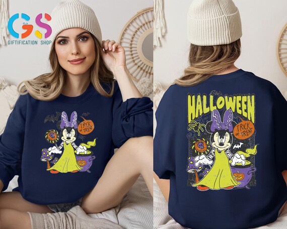 Minnie Mouse Halloween Sweatshirt, Disneyland Halloween Sweatshirt, Disney Halloween Sweater, Mouse Spooky Vibes Sweatshirt, Halloween Gifts