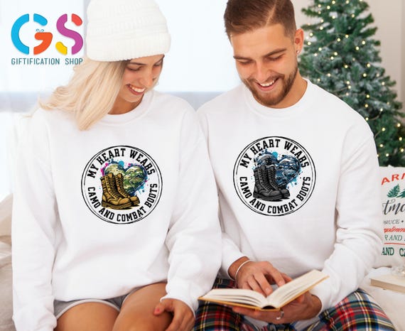 Military Boot Veteran Sweatshirt, Patriotic US Army Gift, American Flag Navy Sweater, Soldier Heart Homecoming Hoodie