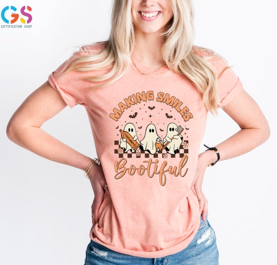 Making Smiles Bootiful Shirt, Halloween Shirt For Dentist, Halloween Dental Shirt, Halloween Dentist T Shirt, Gift Fr Dentist