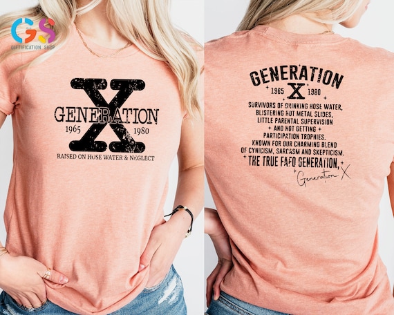 X Generation Shirt, Gen X T-Shirt, Raised On Hose Water and Neglect, 90s Nostalgia Unisex Shirt, 1980 Birthday Gift, Generation X Shirt