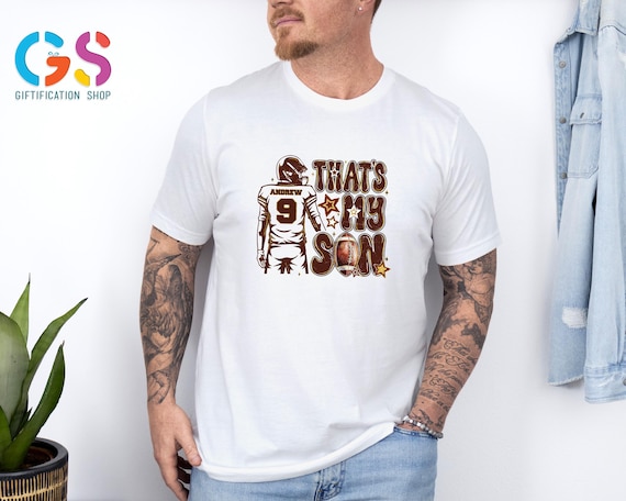 Custom Name Football Shirt, That's My Son Game Day Tee