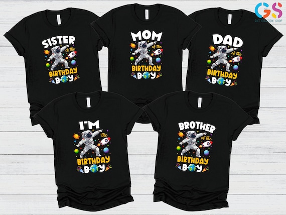 Astronaut Birthday Party Family Matching Shirt, I'm Birthday Boy Shirt, Birthday Boy Shirt, Spice Birthday Theme Shirts, Birthday Boy Gift