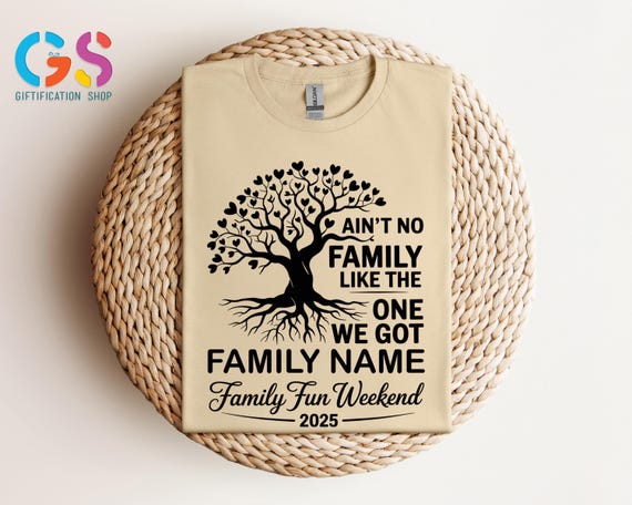 Personalized Family Tree Shirt, Family Fun Weekend Shirt, Family Reunion Shirt, Tree With Roots TShirt, Gift For Family,Custom Family Shirt