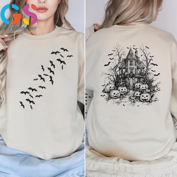 Halloween Bat Sweatshirt, Horror Sweater, Halloween Party Sweatshirt, Halloween Costume, Spooky Season Sweatshirt,Halloween Gift for Family