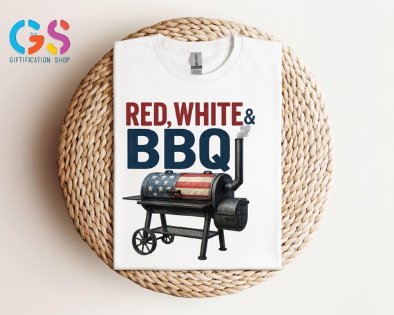 USA Flag BBQ Shirt, Smoker Grill Shirt, American Flag Shirt, 4th July Shirt, Red, White & BBQ Shirt, Patriotic Shirt,Independence Day Shirt
