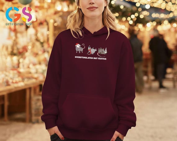 Rat Christmas Sweatshirt, Overstimulated Animal Sweater, Xmas Holiday Pet Lover Gift, Funny Sarcastic Winter Clothing