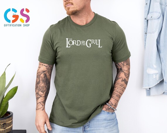 Lord of The Grill Funny Shirt, Grilling Gifts, Birthday Gift, Dad Gift, Grandpa Gift, BBQ Set Shirt, Gift for Dad, Gift for Men, Men's Gift