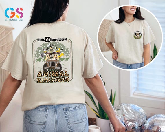 Custom Name Text Disney Mickey Friends Animal Kingdom Safari Mode Tshirt, Walt Disney World Family Trip, Disneyland Holiday Sweatshirt