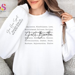 Just Breathe Sweatshirt, Inspirational Quotes, Mom Life Hoodie, Yoga Sweater, Positive Clothing, Trendy Gifts For Her, Motivational Sweater