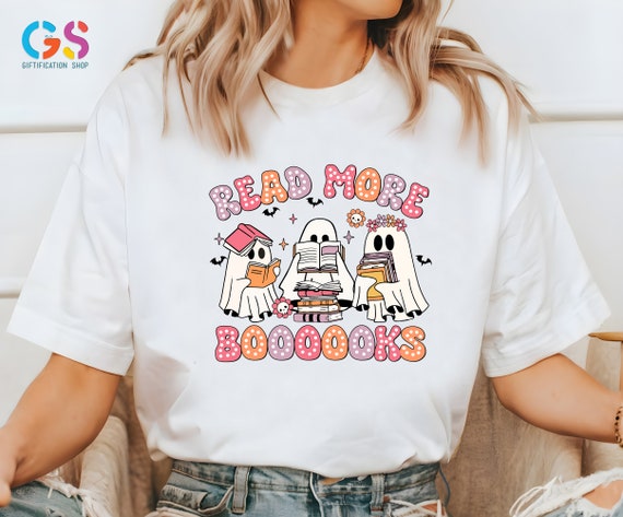 Read More Boooooks Shirt, Halloween Shirt For Book Lovers, Halloween Librarian Gift, Ghosts Book Shirt, Halloween Book Shirt, Reader Gift