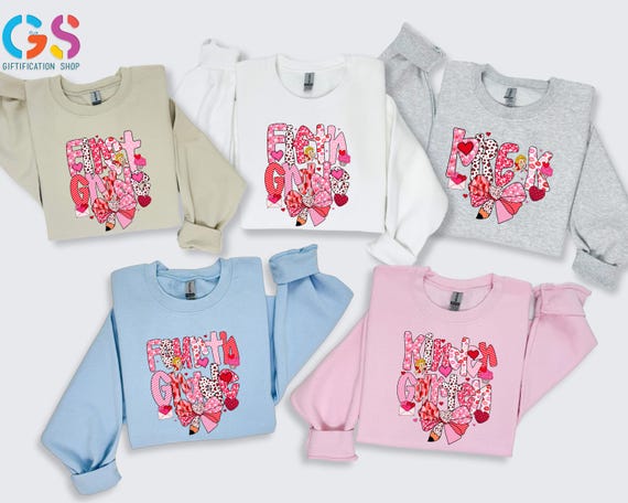 Kid Valentine Day Celebration Sweatshirt, School Grade Levels Sweater, Toddler Love Class Clothing, Happy Heart Top