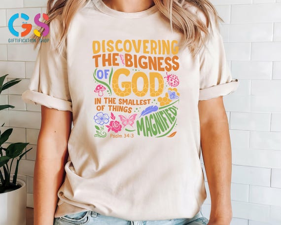 Magnified VBS 2025 Tshirt, Discovering the Bigness of God, God Lover Shirt, Christian Gift for Family, Religious Shirt, Prayer Shirt