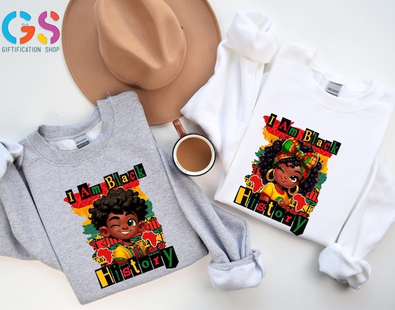 Black History Matching Sweatshirt, African American Month Sweater, Boy Girl Toddler Apparel, Kid Equality Clothing