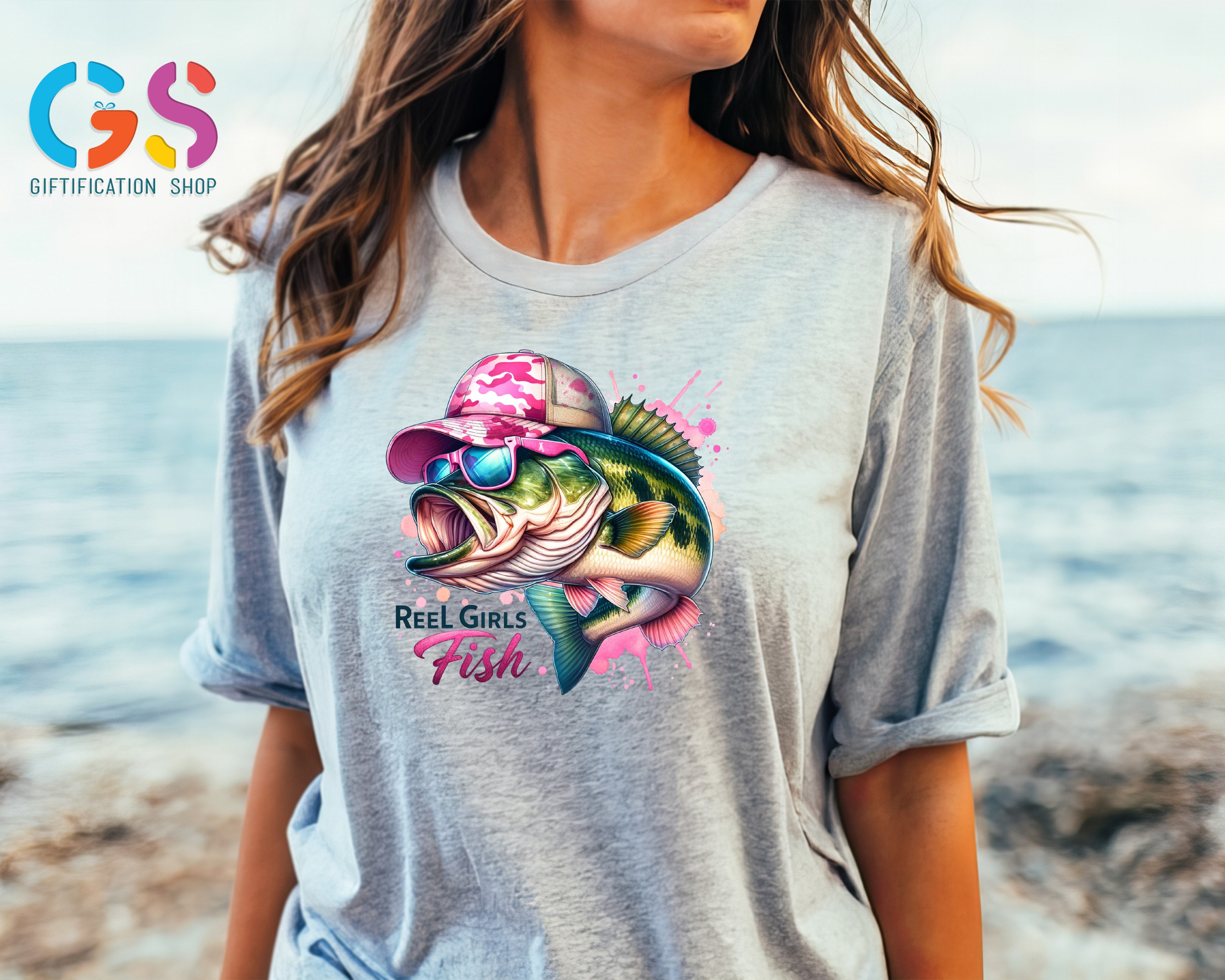 Reel Girls Fishing Shirt Bass Fishing Girls Shirt Gone Fishing Tee Shirt Country Girl Lake Life Shirt Fishing Fashion Shirt