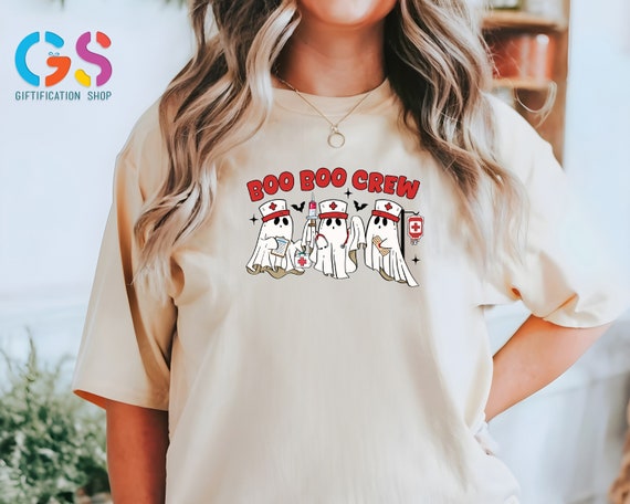 Boo Boo Crew Shirt, Funny Halloween Shirt For Nurses, Ghost Nurse Shirt, Halloween Gift Shirt For Nurses,Cute Ghost Shirt,Spooky Nurse Shirt