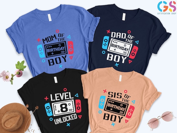Gamer Birthday Boy Shirt,Family Birthday Shirt,Level Up Gamer,Gamer Family Shirts,Birthday Shirts for Boy,Gift For Birthday,Birthday T-shirt