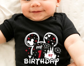 My first Birthday Shirt, Custom Birthday Squad Shirt, Family Birthday Shirt, Custom Disneyland Shirts,Personalized Disneyworld Family Shirts
